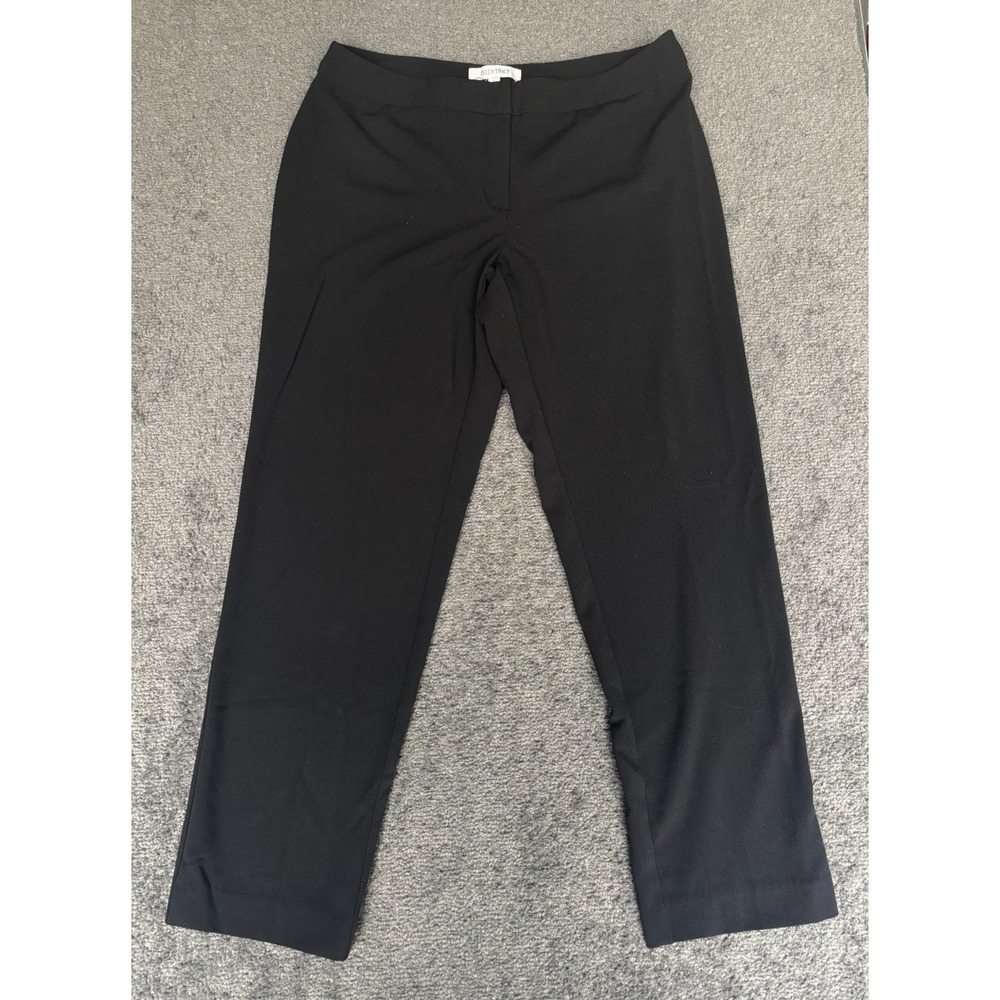 Ellen Tracy Dress Pants Womens 8 Black Polyester Stretch Mid-Rise Classic Formal